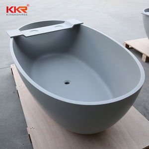 <span class=keywords><strong>Baignoire</strong></span> autoportante en gris à effet Central, nouvelle collection 2022, livraison gratuite en usine - Product Image 4