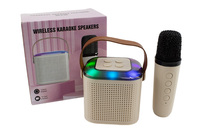 Bonita máquina de Karaoke rosa para el hogar, altavoz inalámbrico portátil Simple, micrófonos de micrófono para fiesta de niños, canto, actividades al aire libre, AUX