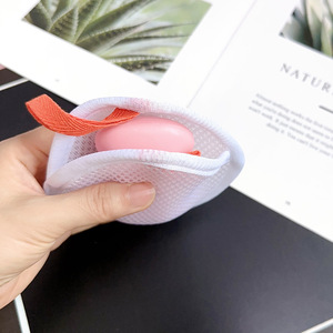 Doppelseitiges Sandwich Seifens chaum netz Gesichts-und Körper reiniger Polyester Bad Rub Foaming <span class=keywords><strong>Net</strong></span> Bag - Product Image 6