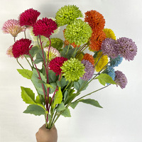 Fleurs décoratives violettes artificielles bon marché portes et fenêtres de mariage d'automne décoration 4 têtes de fruits artificiels en nid d'abeille