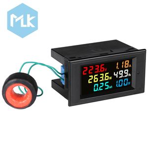 Monitor de Energía Eléctrica MLK, Medidor de Voltaje y Amperaje Digital, Panel de 240V 100A CA, Medidor de <span class=keywords><strong>Voltios</strong></span>, <span class=keywords><strong>Amperios</strong></span> y Vatios, Pantalla Digital VU - Product Image 1