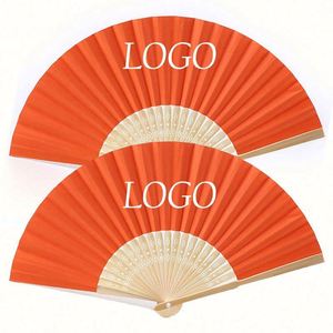 Foldable Bamboo Handheld Fans for Summer Weddings & Parties Printed <b>Paper</b> Folding Fans Painted <b>Patterns</b> DIY Decorations Dancing - Product Image 3