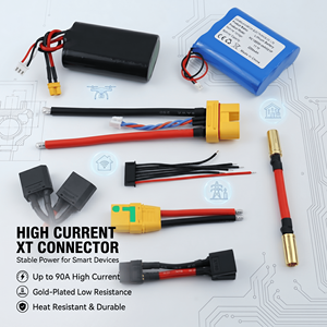 HECON XT30 XT60 10AWG 12AWG 600V Konektor Tembaga Berlapis Timah 2P Male ke Female untuk Pengisian Baterai Mobil - Product Image 2