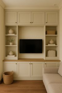 Meuble <span class=keywords><strong>TV</strong></span> mural en bois de style vintage personnalisable pour salon, expérience de visionnage <span class=keywords><strong>TV</strong></span> optimale - Product Image 3