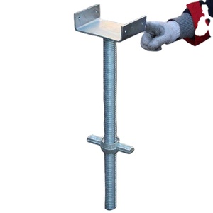Điều chỉnh giàn giáo vít Jack cơ sở & u-đầu | Q235 thép mạ kẽm chống đỡ cho ván khuôn san lấp mặt bằng với tấm xoay - Product Image 3