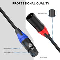 Câble de guitare audio XLR 3 broches mâle à femelle coaxial OEM d'usine pour microphone en direct et connexion de haut-parleur gaine en PVC pour haut-parleur