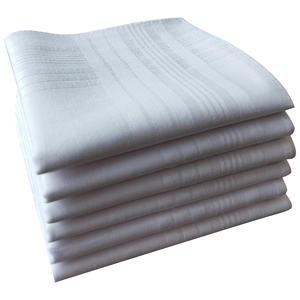 Mouchoir en coton blanc pur avec bordure en satin, doux au toucher, carré 40 cm, pour poche de costume d'affaires, pour les ventes transfrontalières - Product Image 2