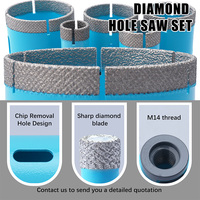 Foret diamanté brasé sous vide avec fente d'expansion, corps recouvert de turquoise pour un refroidissement rapide et un découpage propre des trous