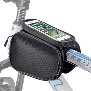 OEM/ODM фабрика высокое качество велосипедная Рама сумка для мобильного телефона до 7 дюймов с водонепроницаемым хранилищем Велосипедный Чехол для телефона