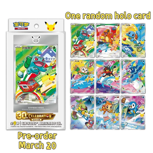 Boîte scellée d'origine, cartes Pokémon, version chinoise, TCG, coffret de célébration du 30e anniversaire, boîte poussoir, matériau PVC, pour collection - Product Image 1