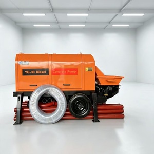 Mini-pompe à béton diesel à faible taux de panne pour les petits travaux de réparation municipale et de construction - Product Image 1
