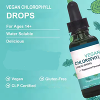 Gouttes liquides de chlorophylle végétaliennes 50 mg par dose, dérivées de feuilles de mûrier, 60 ml, complément alimentaire pour adultes, améliore l'immunité, favorise la croissance des cheveux