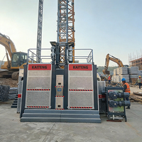 Monte-charge électrique à double cage avec moteur, hauteur de levage de 150 m et vitesse de 33 m/min pour la construction de ponts, l'utilisation dans les mines et les cheminées
