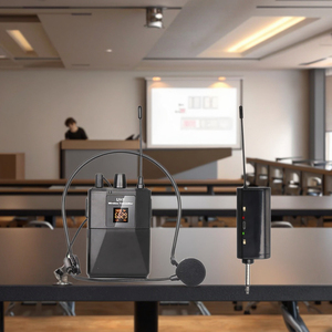Professionale UHF microfono senza fili auricolare portatile Lavalier microfono Cordless con trasmettitore per gli insegnanti guida discorso - Product Image 1