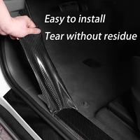 Protectores de Borde de Puerta de Coche, Protector de Umbral de Puerta, Película de Vinilo para Envolver Coches con Fibra de Carbono 5D, Película Protectora para Umbral de Puerta de Coche