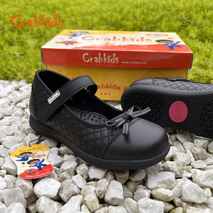 Crabkids usine en gros filles en cuir filles enfants noir princesse chaussures élèves du primaire chaussures de printemps - Product Image 4