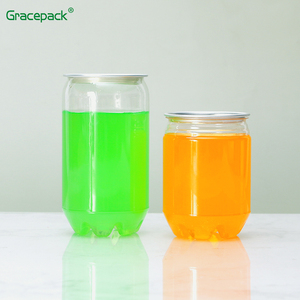 Botella de bebidas 2020 reciclada con tapa fácil de abrir, botella de plástico transparente personalizada, nueva - Product Image 2