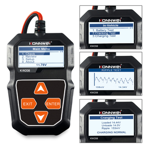 Nhà máy trực tiếp konnwei kw208 12V pin xe Tester giá rẻ 10-2000cca craning kiểm tra sạc thử nghiệm và pin điện áp Tester - Product Image 6