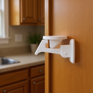 Verrou de sécurité pour armoire, adhésif en plastique, loquet anti-enfant pour la sécurité des portes d'armoires de cuisine - Product Image 2