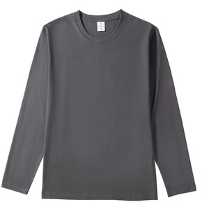 Camiseta informal de manga larga de algodón pesado para <span class=keywords><strong>hombre</strong></span> y mujer, diseño en blanco, Base blanca, Jersey de Color sólido suelto, tela con impresión Digital - Product Image 3
