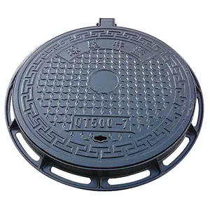 Ductile Iron Manhole Cover Heavy duty Round Square Rain and Sewage Manhole Cover ductile iron manhole cover