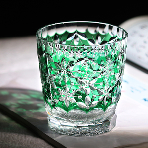 Verre à <span class=keywords><strong>whisky</strong></span> et à vin vert et bleu transparent, motif <span class=keywords><strong>Sakura</strong></span> fait main, luxe moderne, 320 ml, pour fêtes et mariages, avec boîte cadeau - Product Image 4