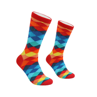 Vente en gros 100% coton bambou respirant drôle hommes chaussettes à rayures