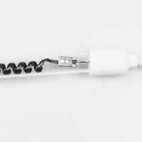 Tube chauffant au quartz, élément chauffant infrarouge, fibre de carbone, personnalisé, électrique, fourni en or/blanc céramique/clair Haiyuan