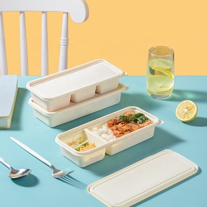 Plastic Storage Clear Cookies Lunch Cornstarch Plastic Storage Container With Flat Lid