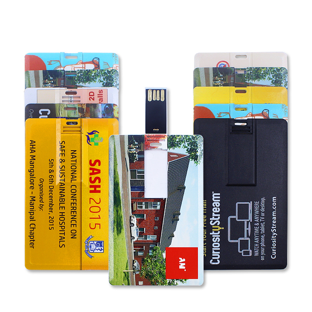 8GB Business Card USB Flash Drive with Free Custom Logo USB 2.0 Interface Stock Product