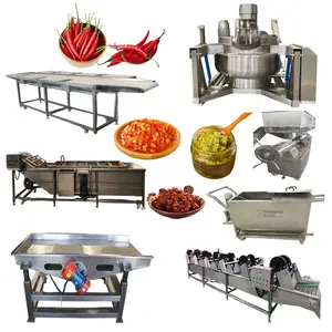 Macchina automatica per la produzione di pasta di peperoncino all'aglio allo zenzero macchina per la lavorazione della salsa di peperoncino