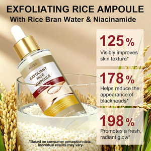 Suero Facial Exfoliante de Arroz, Ampolla Iluminadora con Efecto Peeling, Hidratante Profundo, Elimina las Células Muertas de la Piel y Minimiza los Poros, 100 ml, <span class=keywords><strong>para</strong></span> Todo Tipo de Piel - Product Image 4