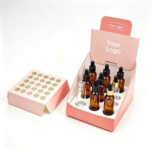 Exhibidor de Cosméticos Personalizado con Botellas con Gotero, Soporte de Cartón Rígido para Mostrador, Exhibición en Tiendas, Empaque de Alta Gama - Product Image 4