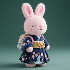 Tùy Chỉnh Nhật Bản Kimono Bunny Đồ Chơi Sang Trọng Mềm Nhồi Bông Thỏ Búp Bê Cho Món Quà OEM Sakura Dễ Thương Động Vật Đồ Chơi - Product Image 5