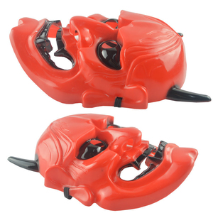 Masques Prajna en plastique, masques de démon terrifiants, maître Yin-yang, masque de samouraï japonais, masque fantôme, faux masque rouge Prajna - Product Image 6