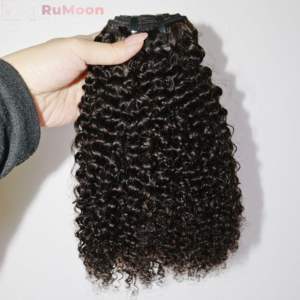 Paquetes de Cabello Afro Rizado Negro al por Mayor, Cabello Humano Virgen 100%, Extensiones de Cabello Brasileño de la Marca Rumoon - Product Image 3