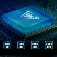 Ratón óptico para juegos con cable AULA S11, retroiluminado RGB, 3600 DPI ajustables, diseño ligero con USB para juegos de PC