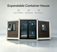 Maison conteneur pliable à double aile, extensible, en panneaux sandwich d'acier, différentes tailles 20ft/40ft, entrepôt moderne de haute qualité