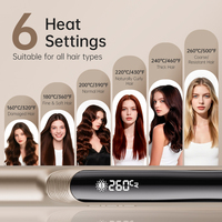 Plancha de Pelo de Doble Voltaje, Multifuncional, Calentamiento Rápido, Pantalla LCD con Control de Temperatura