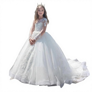 ML023 Vestido Formal <span class=keywords><strong>de</strong></span> Niña <span class=keywords><strong>para</strong></span> Comercio Exterior, Vestido <span class=keywords><strong>de</strong></span> <span class=keywords><strong>Boda</strong></span> <span class=keywords><strong>de</strong></span> <span class=keywords><strong>Manga</strong></span> <span class=keywords><strong>Larga</strong></span> <span class=keywords><strong>para</strong></span> Niñas, Vestido <span class=keywords><strong>de</strong></span> Princesa con Encaje, Vestido <span class=keywords><strong>de</strong></span> Dama <span class=keywords><strong>de</strong></span> Honor <span class=keywords><strong>para</strong></span> Cumpleaños, Pasarela - Product Image 1