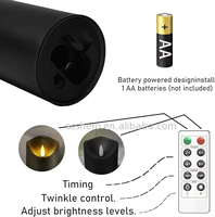 Bougies Pilier LED Artisanales Écologiques Sans Flamme Scintillantes, Fonctionnant sur Piles, en Plastique, avec Télécommande et Minuteur pour la Décoration Intérieure