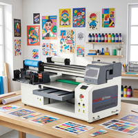 Impresora UV DTF Multifuncional Todo en Uno con Posicionamiento Visual por Cámara, Rotación Automática de 360°, Cabezales Egg Flex XP600 I1600 I3200