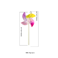 Mini moulin à vent transparent en acrylique pour bricolage, pendentif porte-clés, accessoire de bijouterie, accessoire pour cheveux, breloque pour boucles d'oreilles