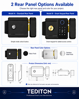 Cerradura Inteligente para Puerta de Entrada Automática, Cerradura Eléctrica para Puerta de Garaje, Cerradura Inteligente con Huella Digital, WiFi, Impermeable para Exteriores, Ttlock