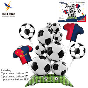 Décoration de fête pour les fans de football, ballons de bar, maillots d'équipe de football, <span class=keywords><strong>ensemble</strong></span> de 5 ballons gonflables en forme de maillot - Product Image 3