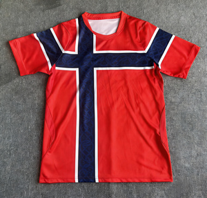 Summer <b>Soccer</b> Wear New Season 2026 Norway Home Jersey Crew Neck Unisex Short Sleeve Printed Quick Dry Uniform European - Product Image 2