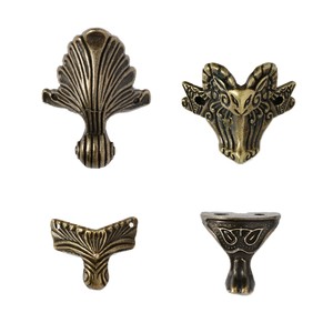 Antique Style Zinc Alloy <b>Corner</b> <b>Protectors</b> For Wooden Box Base Traditional Design Durable Furniture Hardware - Product Image 5