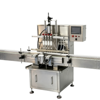 Ligne de production automatique de remplissage de parfums en flacons de verre à pression négative à 4 têtes avec système de convoyage