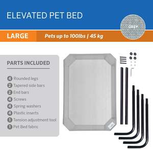 Atmungsaktive wasch bare Kühlung Erhöhtes Haustier bett, klappbares Haustier-Camping-Kinder bett im Innen-und Außenbereich - Product Image 5