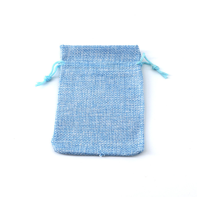 Sky blue-burlap bag-15x20cm